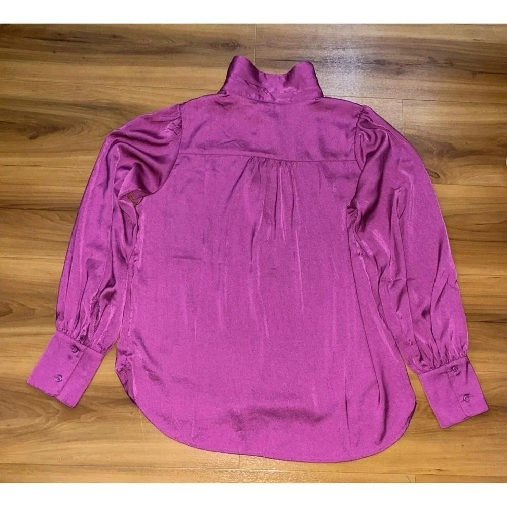 Womens Banana‎ Republic Satin Deep V-Neck Blouse Top Shirt